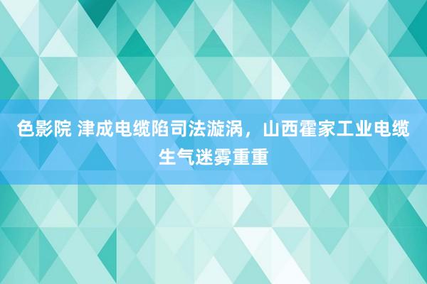 色影院 津成电缆陷司法漩涡，山西霍家工业电缆生气迷雾重重